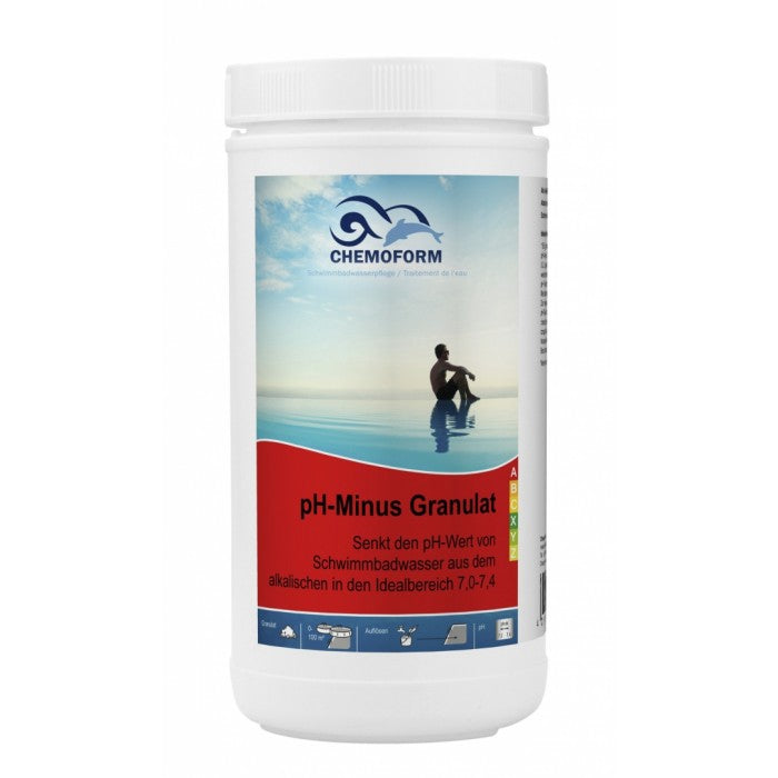 pH minus granulės CHEMOFORM, įvairaus dydžio